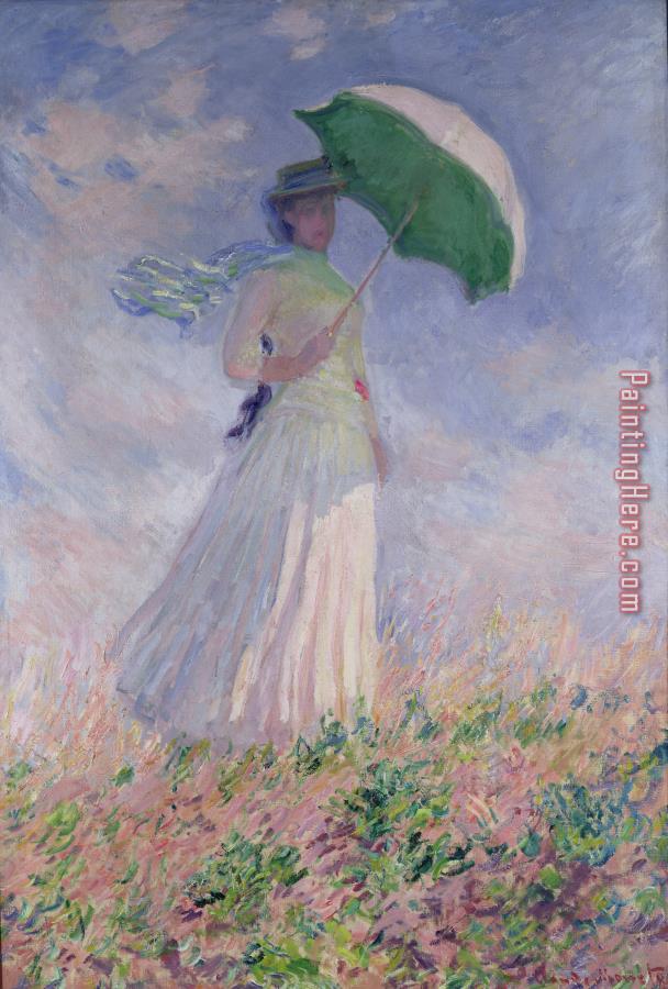 Claude Monet Woman with a Parasol turned to the Right